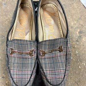 Sam Edelman Plaid Slip-On Loafers with Black Trim